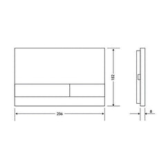 Argent Edge In-Wall Mechanical Flush Plate - Chrome