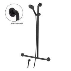 Argent Studio Advantage 32mm Inverted T Shower Rail Set RH - Matte Black