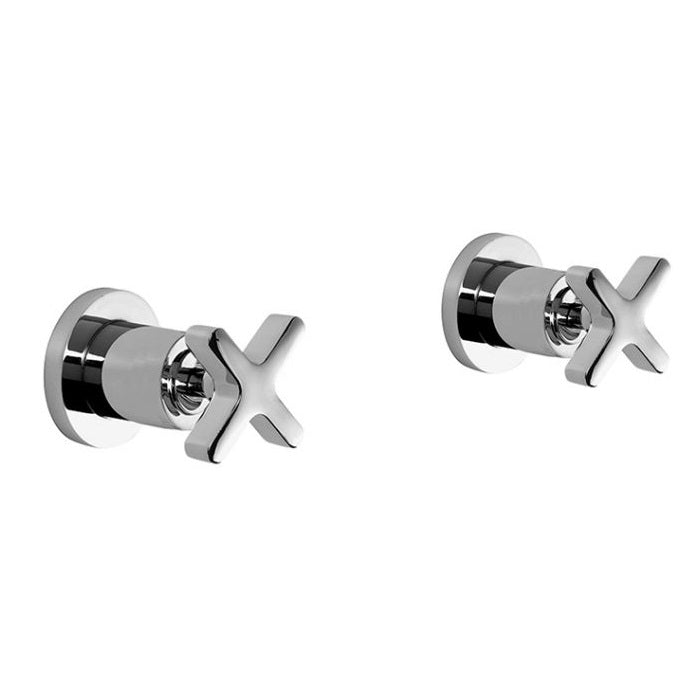Brodware City Que Wall Taps - Cross handles