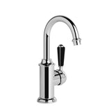 Brodware Neu England Basin Mixer - Gooseneck Spout - Black Levers