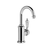 Brodware Neu England Basin Mixer - Gooseneck Spout - Kristall Levers