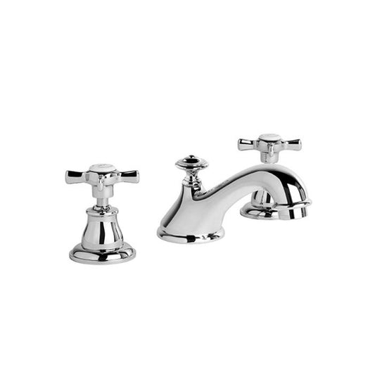 Brodware Neu England Basin Set - Cast Spout - Cross Handles