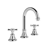 Brodware Neu England Basin Set - Gooseneck Spout - Cross Handles