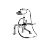 Brodware Neu England Bath Mixer with Handshower - Hob Mounted - Kristall Levers