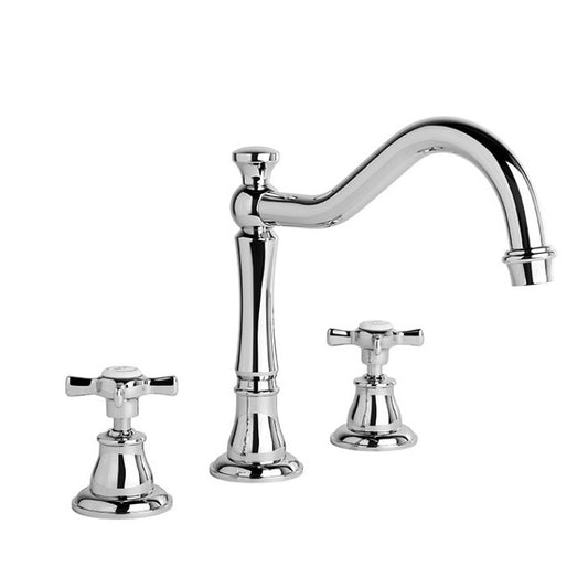 Brodware Neu England Bath Set -  Country Spout - Cross Handles