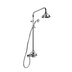 Brodware Neu England Shower Mixer Set - 150mm Rose - Kristall Levers