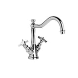 Brodware Neu England Twin Lever Kitchen Mixer - Country Spout - Cross Handles