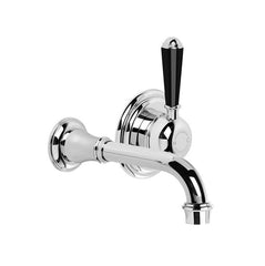 Brodware Neu England Wall Mixer Set - 170mm Spout - Black Levers