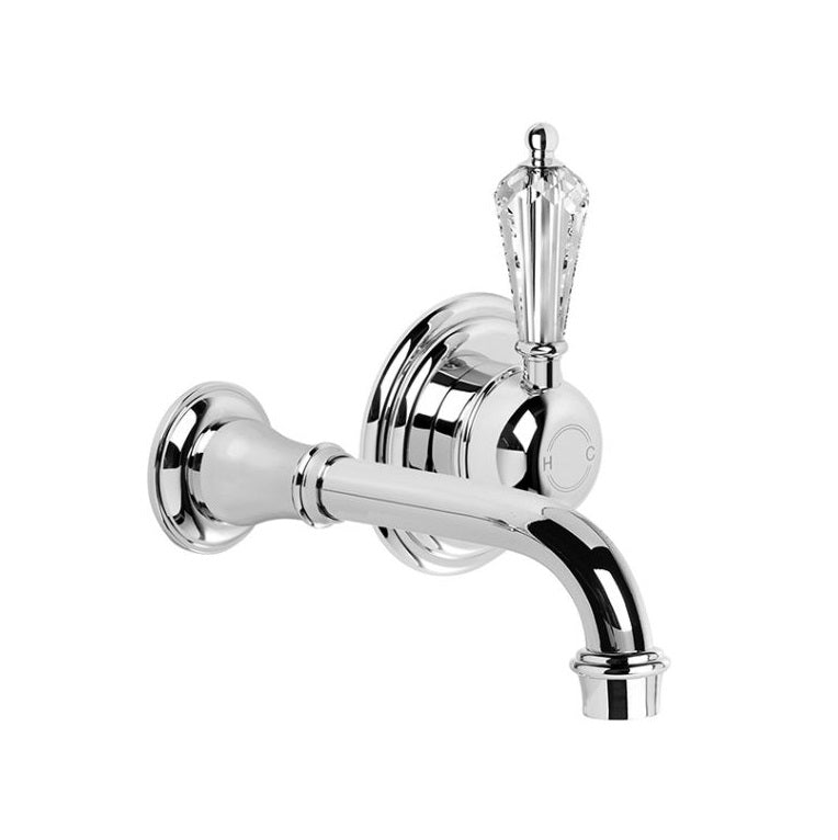 Brodware Neu England Wall Mixer Set - 170mm Spout - Kristall Levers