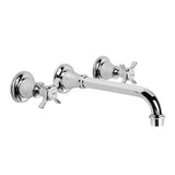 Brodware Neu England Wall Tap Set - 220mm Spout - Cross Handles