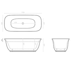 Decina Lola 1700 Freestanding Bath