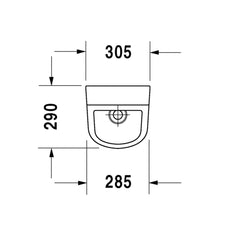 Duravit D-Code Urinal - Dimensions