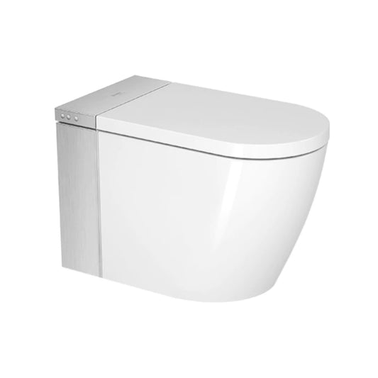 Duravit SensoWash I Plus Floor Mounted Smart Toilet - Stainless Steel Panel