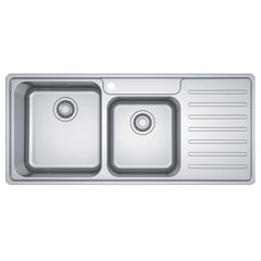 Franke Bell Double Bowl Topmount Sink with Drainer - BCX 621