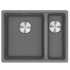 Franke Maris 1 & 1/2 Bowl Granite Sink - Stone Gray - Right Side Drainer