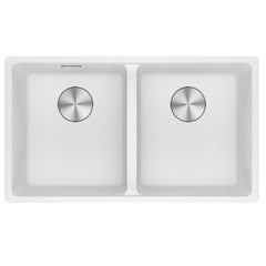 Franke Maris Double Bowl Granite Sink - MRG 220-35/35 - Polar White