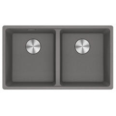 Franke Maris Double Bowl Granite Sink - MRG 220-35/35 - Stone Gray
