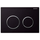 Geberit Kappa 21 Dual Flush Plate - Black with Chrome Trim
