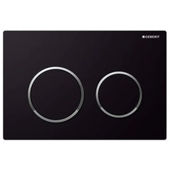 Geberit Kappa 21 Dual Flush Plate - Black with Chrome Trim