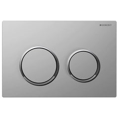 Geberit Kappa 21 Dual Flush Plate - Matte Chrome with Chrome Trim