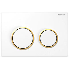 Geberit Kappa 21 Dual Flush Plate - Gold Trim