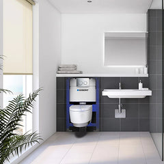 Kappa Mid-Level Cistern with Adjustable Flush Pipe - Lifestyle Pic