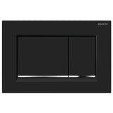 Geberit Sigma 30 Dual Flush Button Plate - Matte Black with Chrome Trim