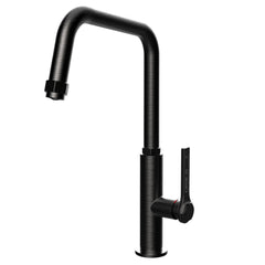 Gessi Officine Kitchen Mixer Tap - Black Brushed Metal
