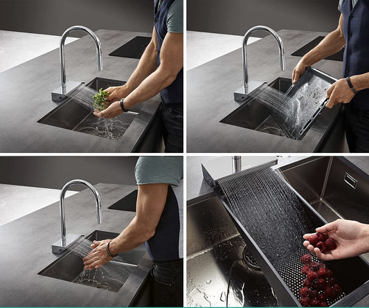 Hansgrohe Aquno M81 Sink Mixer 170 + Pull-out Spout - Chrome - Lifestyle