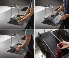 Hansgrohe Aquno M81 Sink Mixer 170 + Pull-out Spout - Stainless Steel - Lifestyle