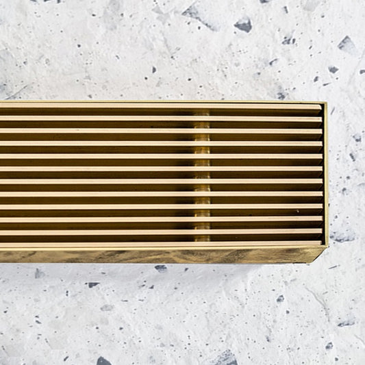 Bespoke Heelguard Linear Floor Waste – Brass