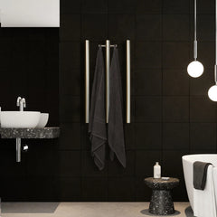 Hydrotherm Tube Series Triple Heated Towel Rail - Brushed Nickel