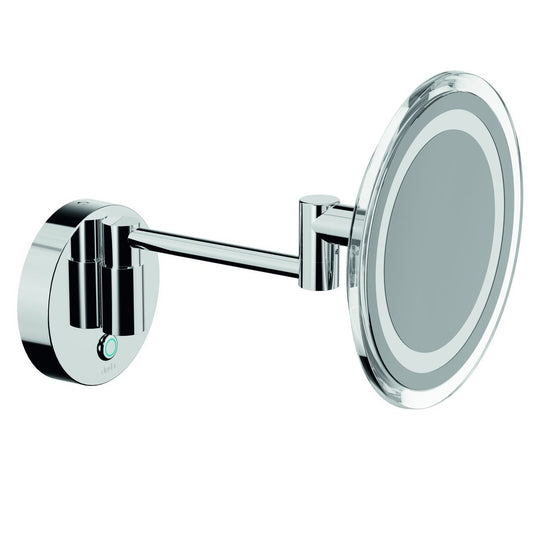 Inda 3x Round Magnifying Mirror with LED Light - Chrome