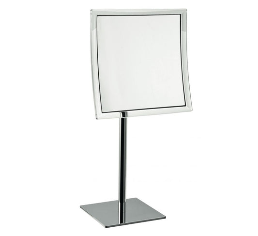Inda Hotellerie Square Bench Mounted Magnifying Mirror - Chrome