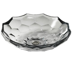 Kohler Briolette Faceted Glass Vessel Basin - Ice