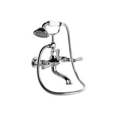 Brodware Neu England Bath Mixer with Handshower - Wall Mounted - Metal Levers