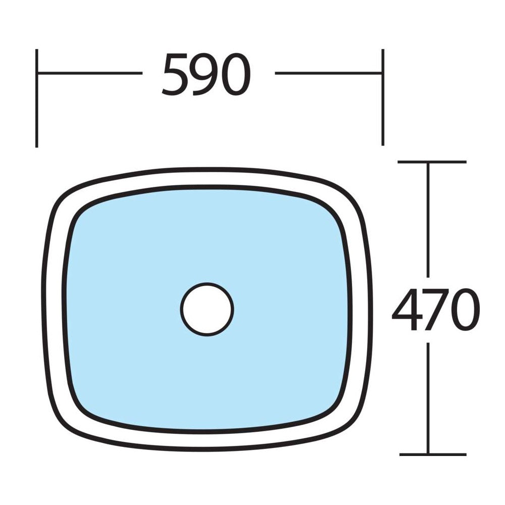 Oliveri 45L Undermount Laundry Sink - Dimensions
