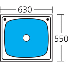 Oliveri 70L Topmount Laundry Sink + Rinse Bypass - Dimensions