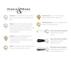Perrin & Rowe Pot Filler Tap with Traditional Porcelain Lever Handle