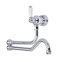 Perrin & Rowe Pot Filler Tap with Traditional Porcelain Lever Handle