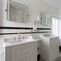Perrin & Rowe Shaving Vanity Mirror – 1.5 x Magnification - Lifestyle Picture