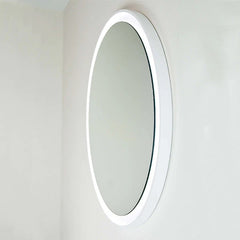 Remer Eclipse Round Dimmable LED Bathroom Mirror - White