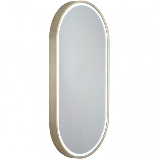 Remer Gatbsy LED Mirror with Demister - Brushed Brass