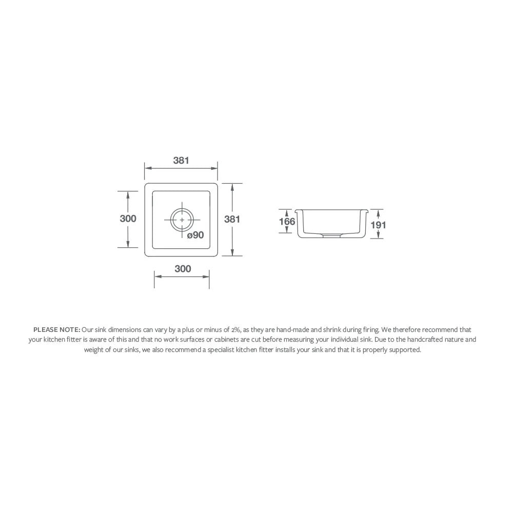 Shaws Belthorn Square Inset or Undermount Sink – Vogue Spas & Bathrooms