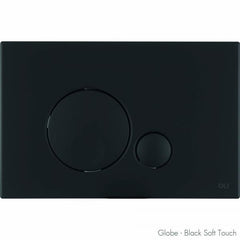 Studio Bagno Oli Globe Flush Button Plate - Black Soft Touch