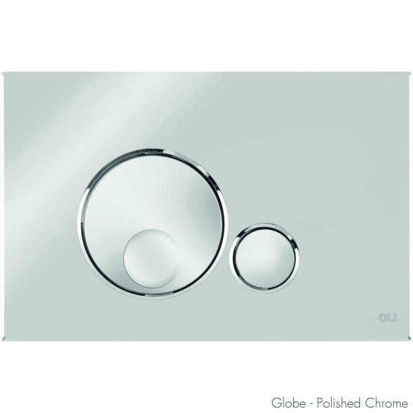 Studio Bagno Oli Globe Flush Button Plate - Polished Chrome