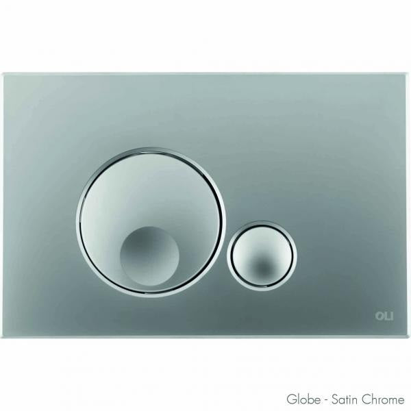 Studio Bagno Oli Globe Flush Button Plate - Satin Chrome