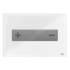 Studio Bagno Oli Oceania Flush Button Plate - White with Stainless Steel Button