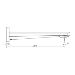 Villeroy & Boch O.Novo Style Bath Spout - Dimension