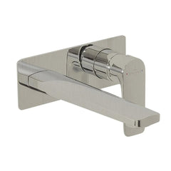 Villeroy & Boch O.Novo Style Rectangular Wall Mounted Basin Mixer Set - Brushed Nickel